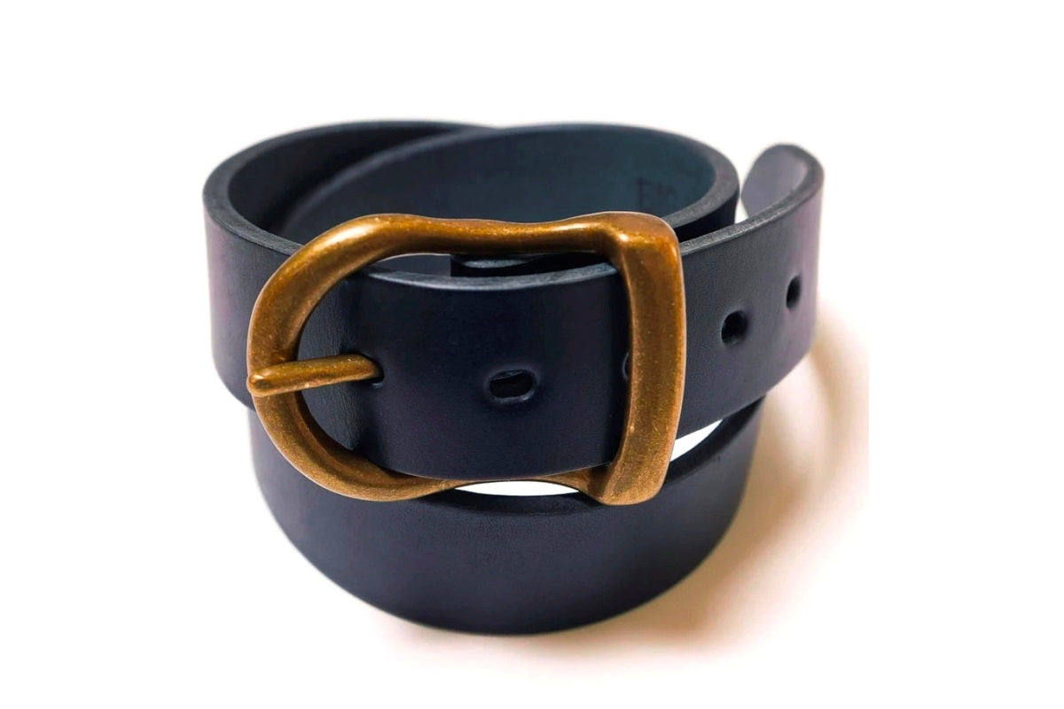 【HIMEJI LEATHER BELT INDIGO】再入荷