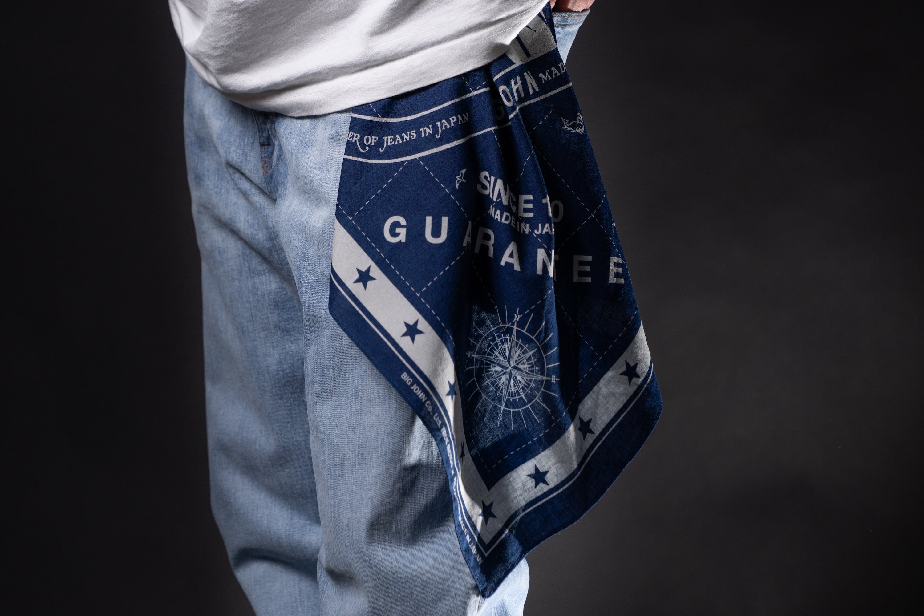 育てる一枚「BIG JOHN INDIGO BANDANA」