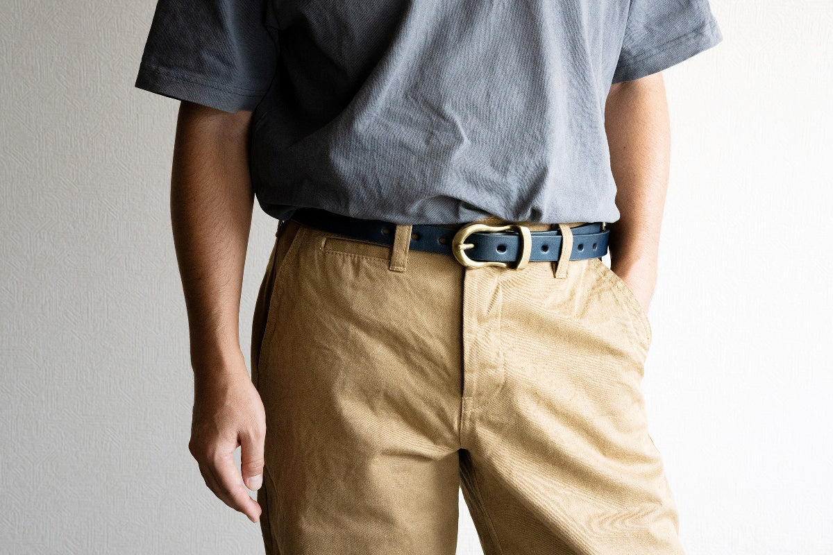 HIMEJI LEATHER NARROW BELT