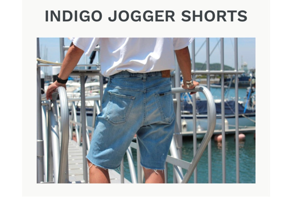 INDIGO JOGGER SHORTS