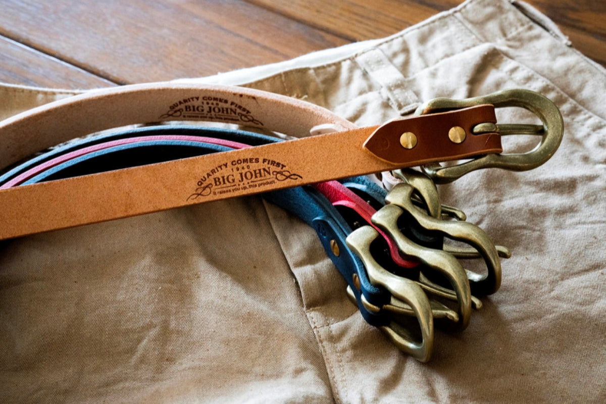 HIMEJI LEATHER NARROW BELT