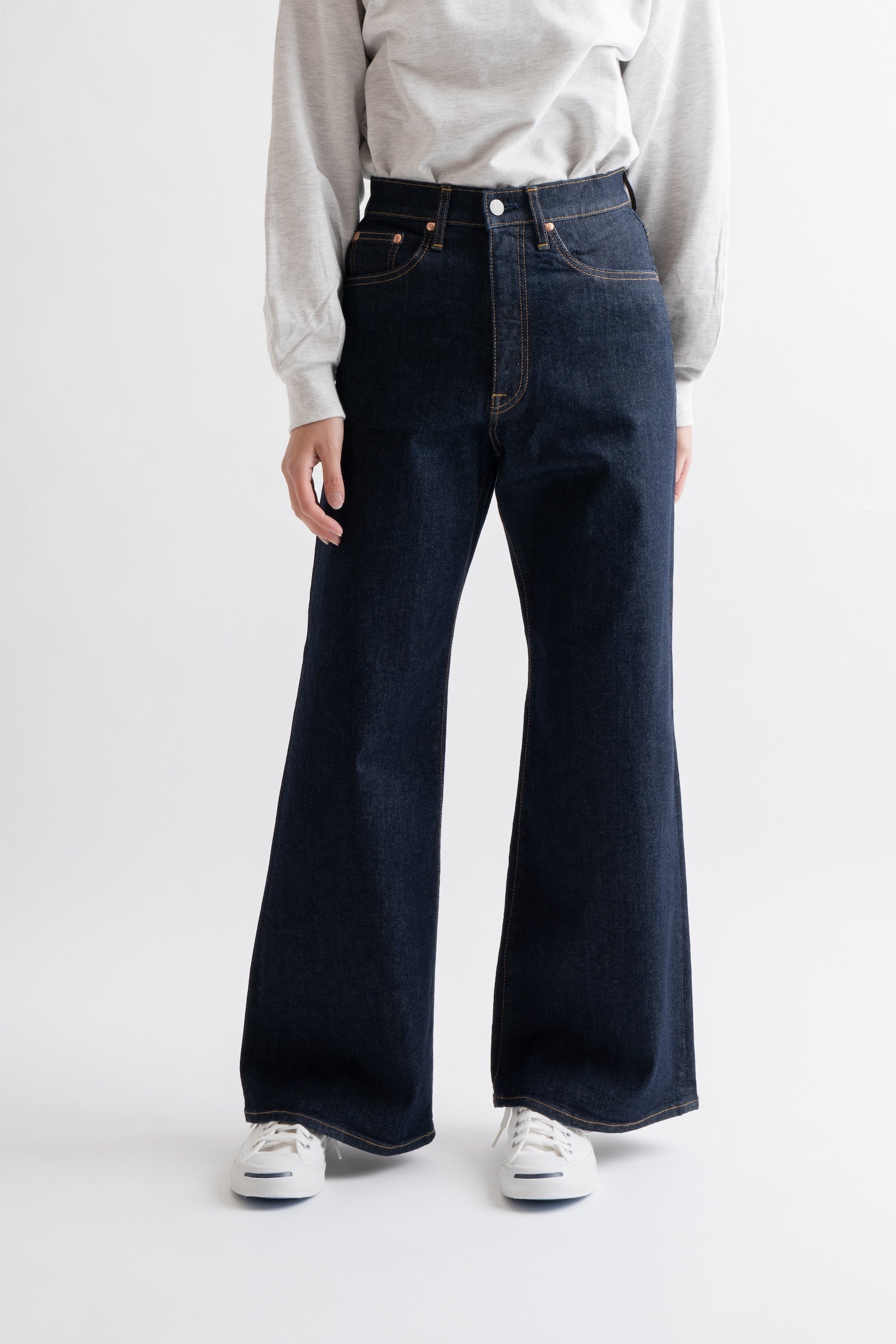 MML203N (001) BIG JOHN ワイドフレアカットジーンズ