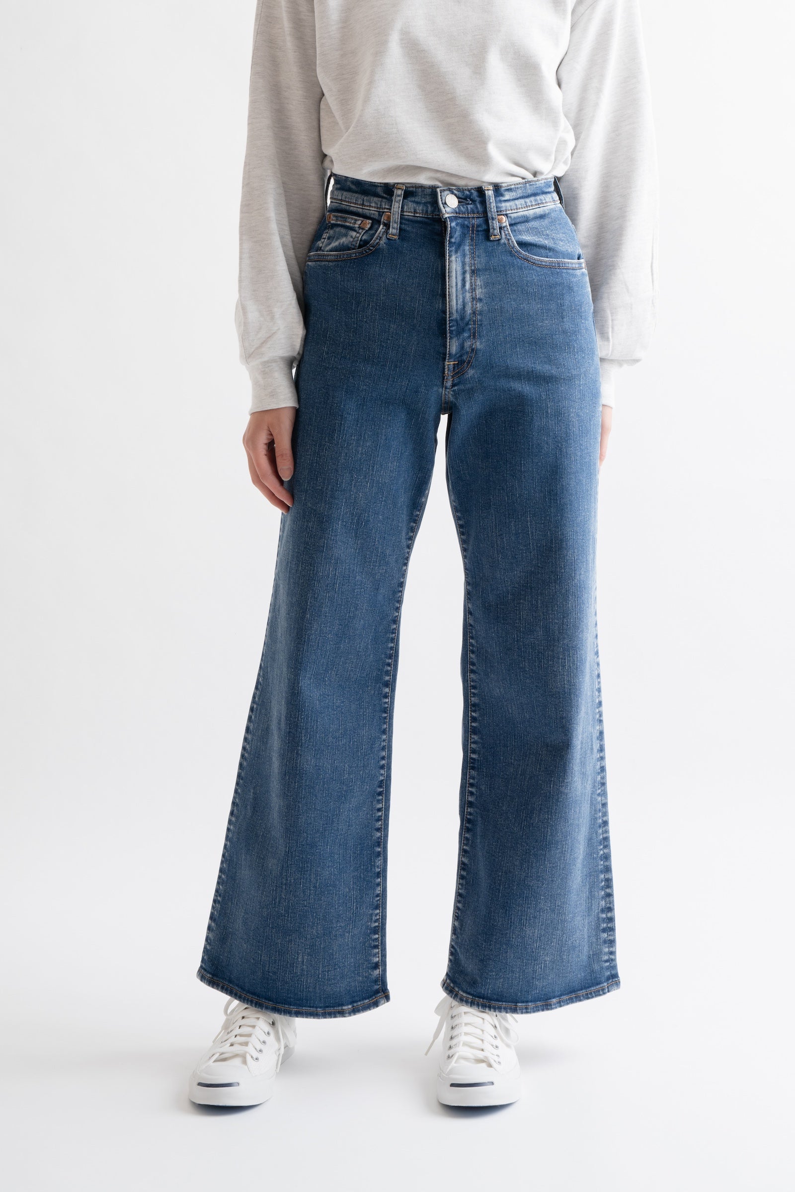 MML203N (113) BIG JOHN ワイドフレアカットジーンズ