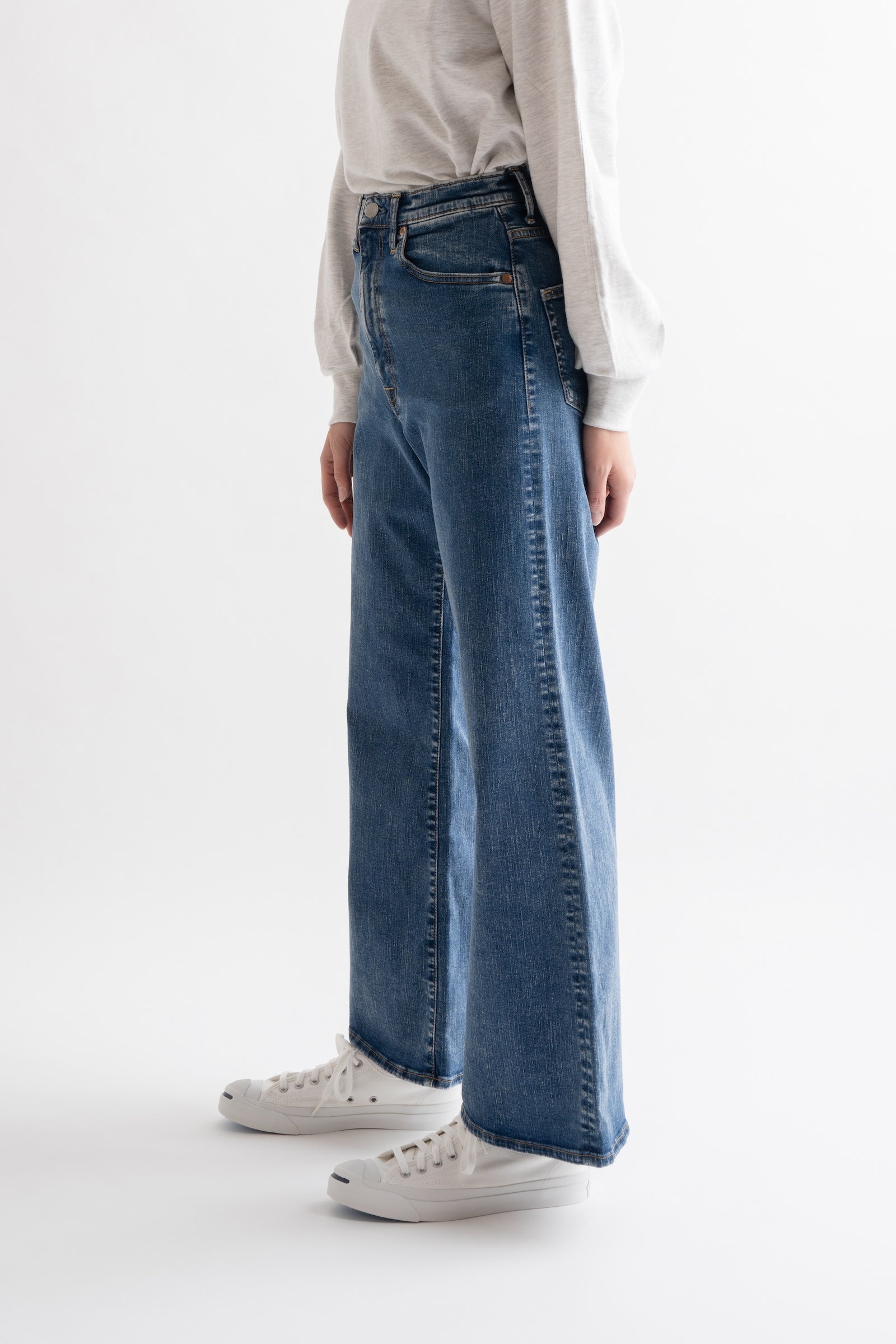 MML203N (113) BIG JOHN ワイドフレアカットジーンズ