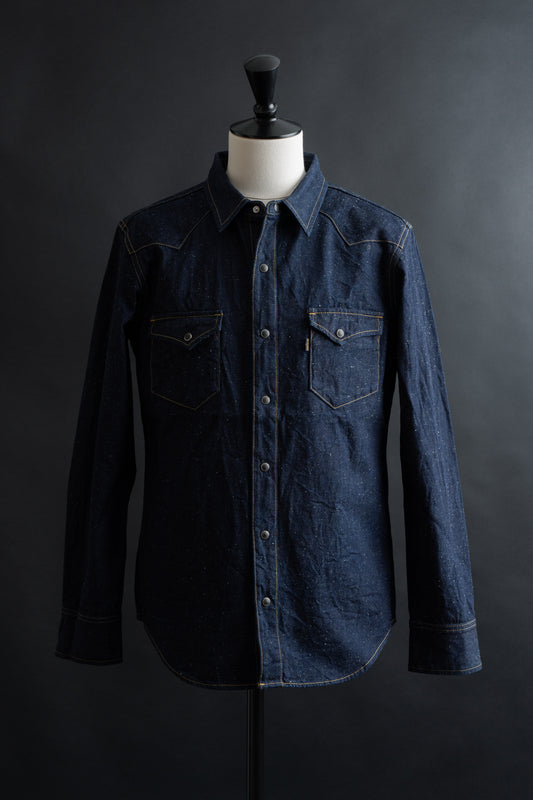 MS004E (001) 10oz SELVADGE DENIM WESTERN SHIRTS