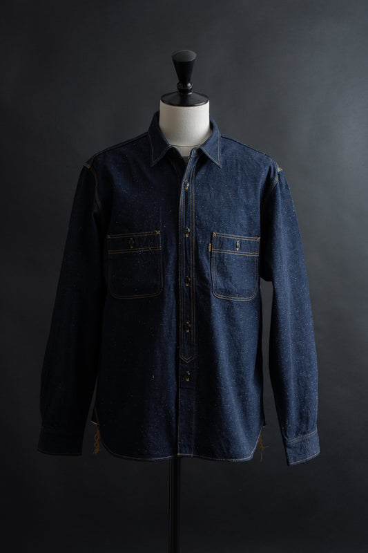 MS005E (001) 10oz SELVADGE DENIM WORK SHIRTS