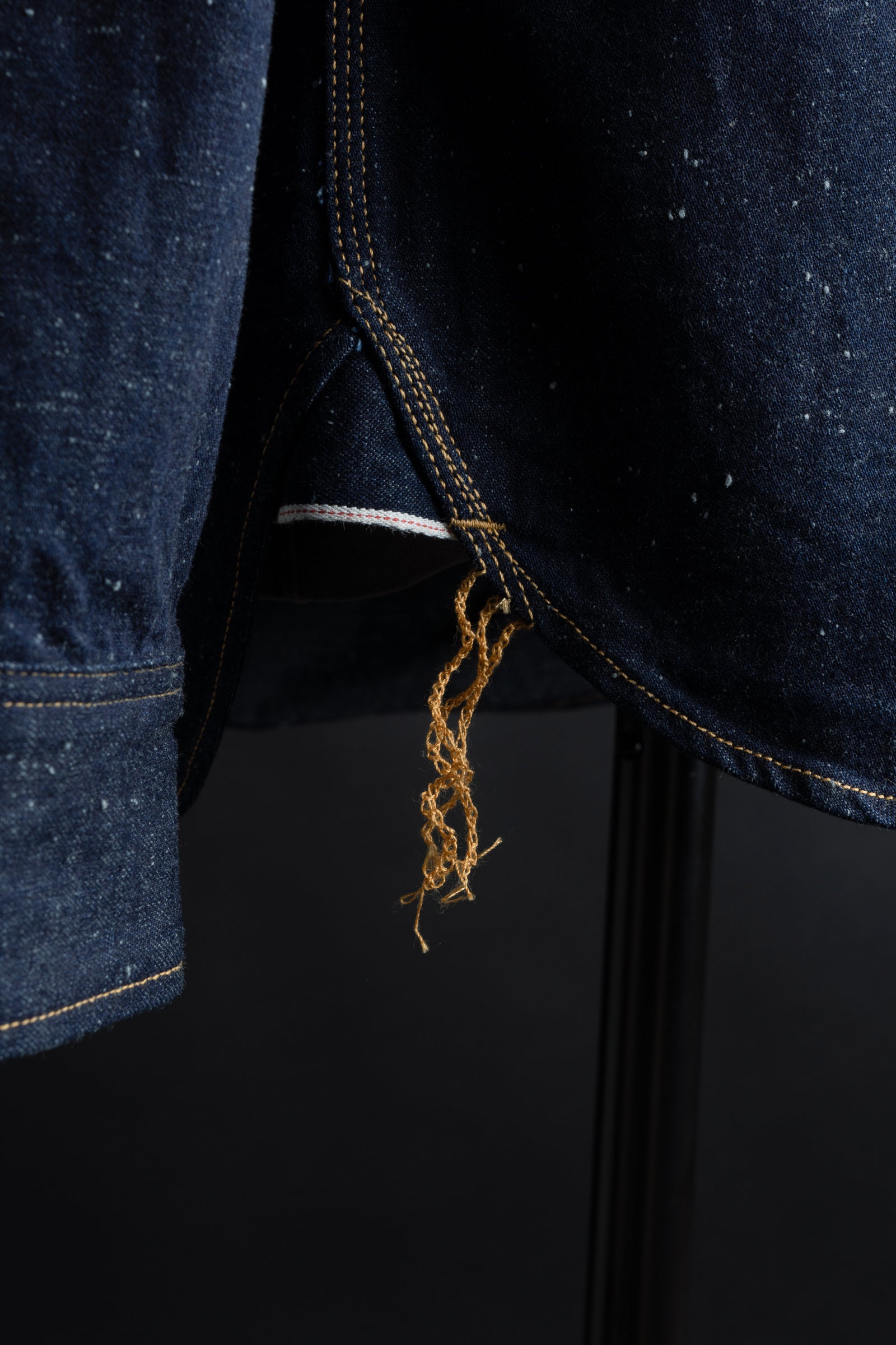 MS005E (001) 10oz SELVADGE DENIM WORK SHIRTS