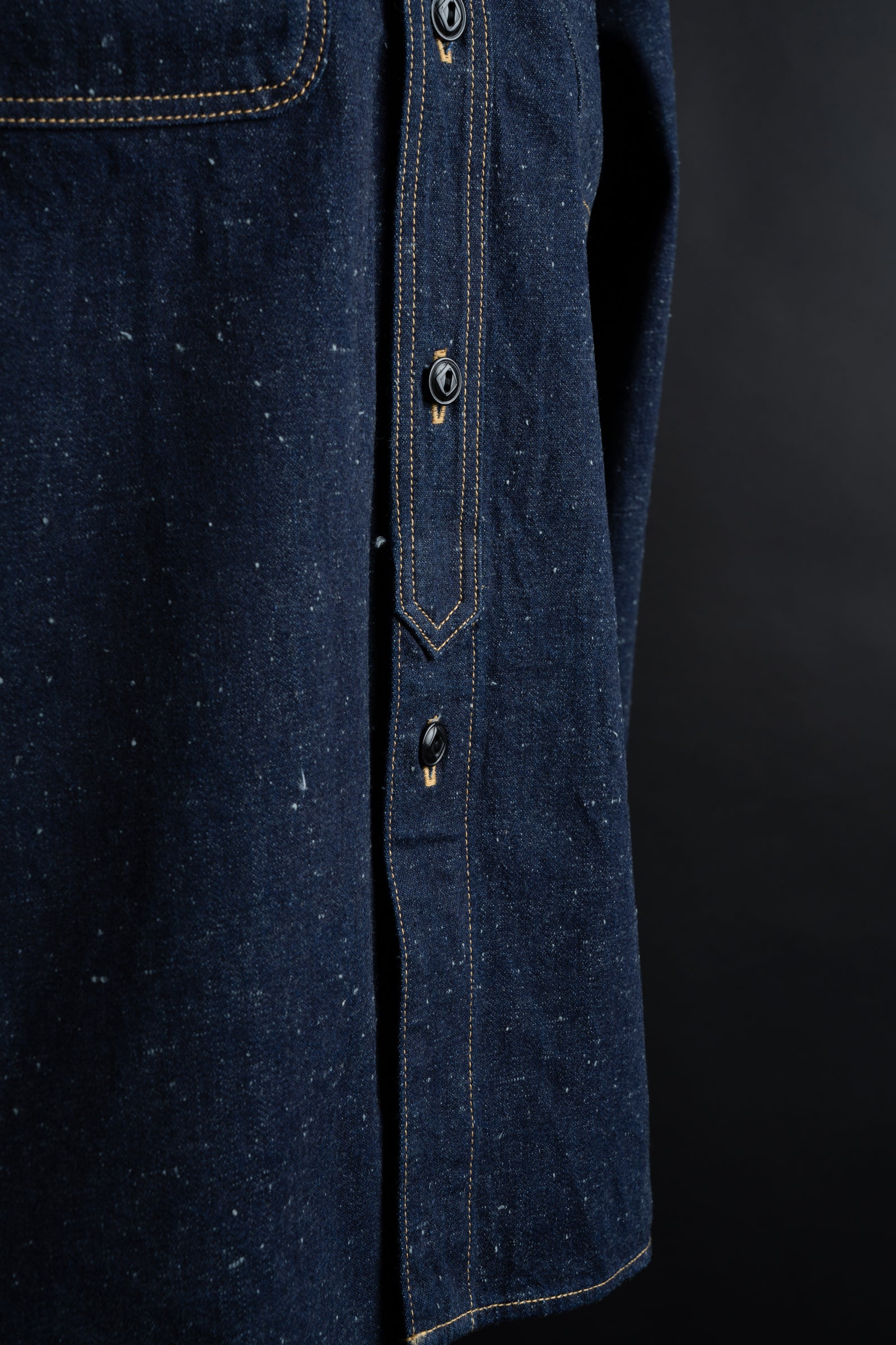 MS005E (001) 10oz SELVADGE DENIM WORK SHIRTS
