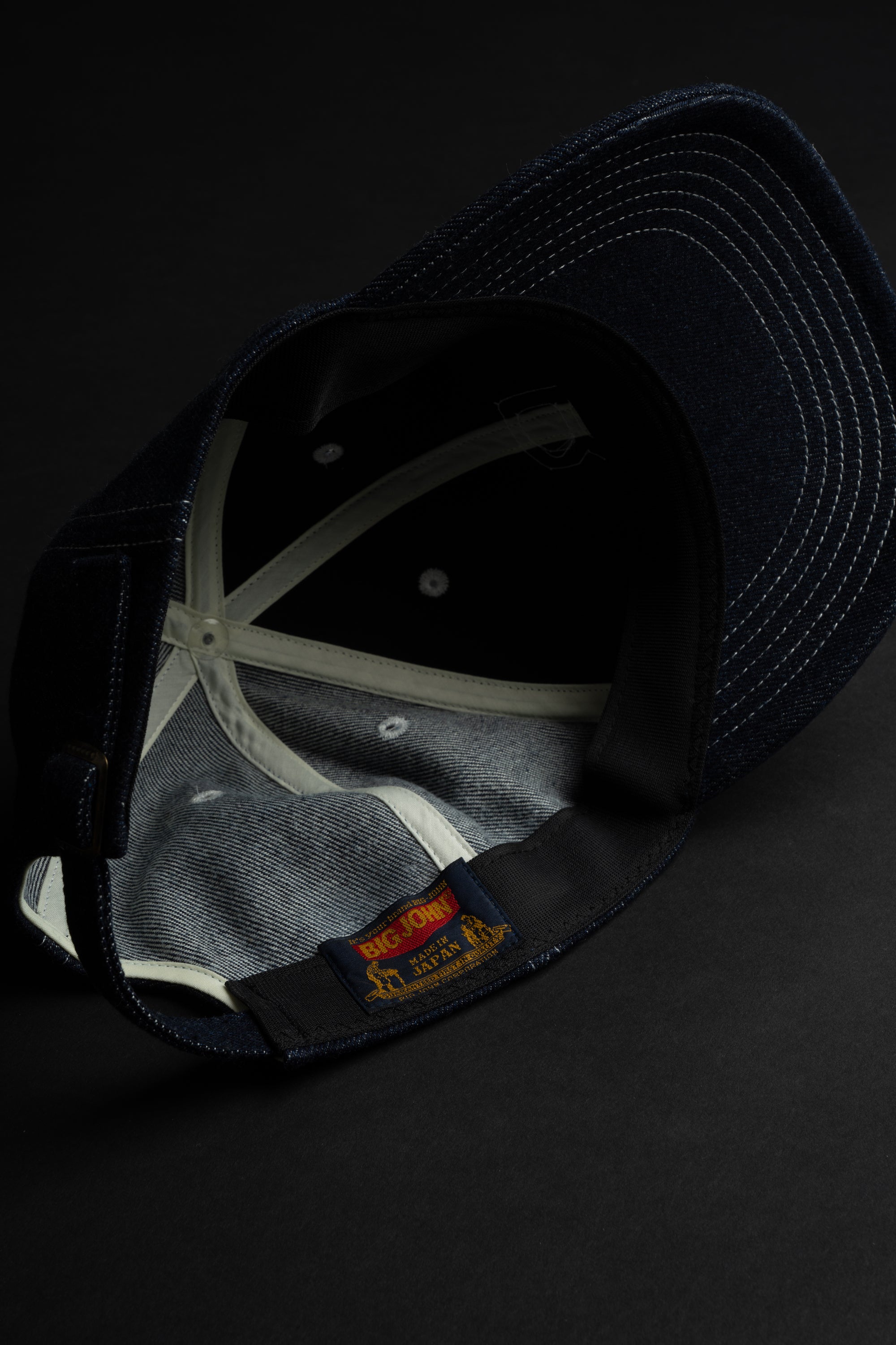 VBBJ045 (001W) BJ BASEBALL CAP - White Stitch
