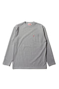 MTS14M (64)  丸胴 長袖 POCKET Tee 杢グレー