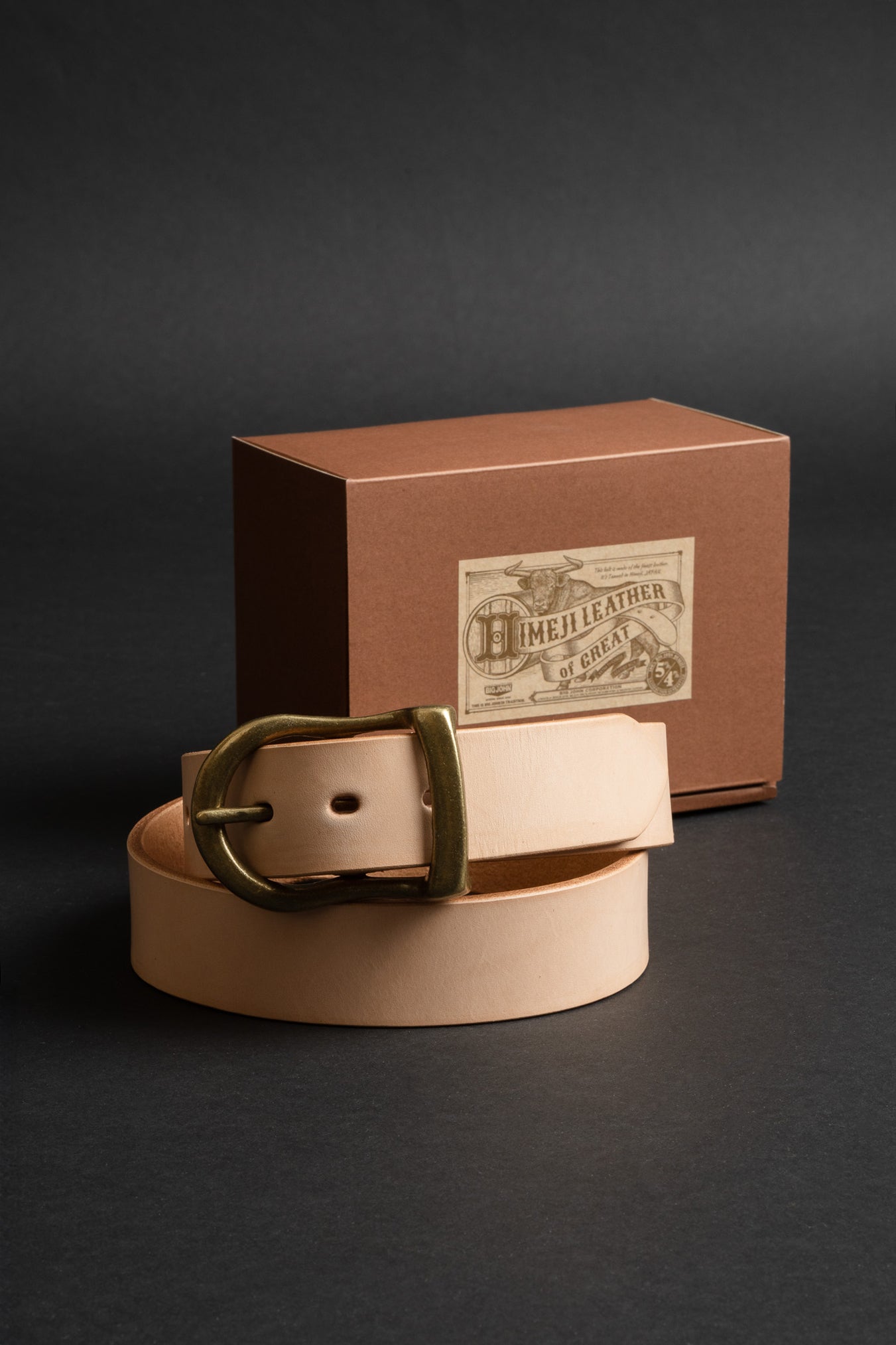 VBLT02 (NC) 5ミリ厚 姫路レザーベルト HIMEJI LEATHER ORIGINAL BELT