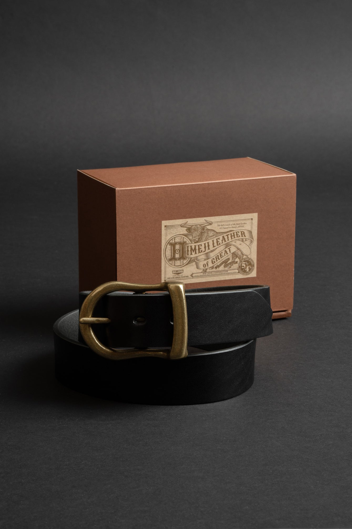 VBLT02 (BK) 5ミリ厚 姫路レザーベルト HIMEJI LEATHER ORIGINAL BELT