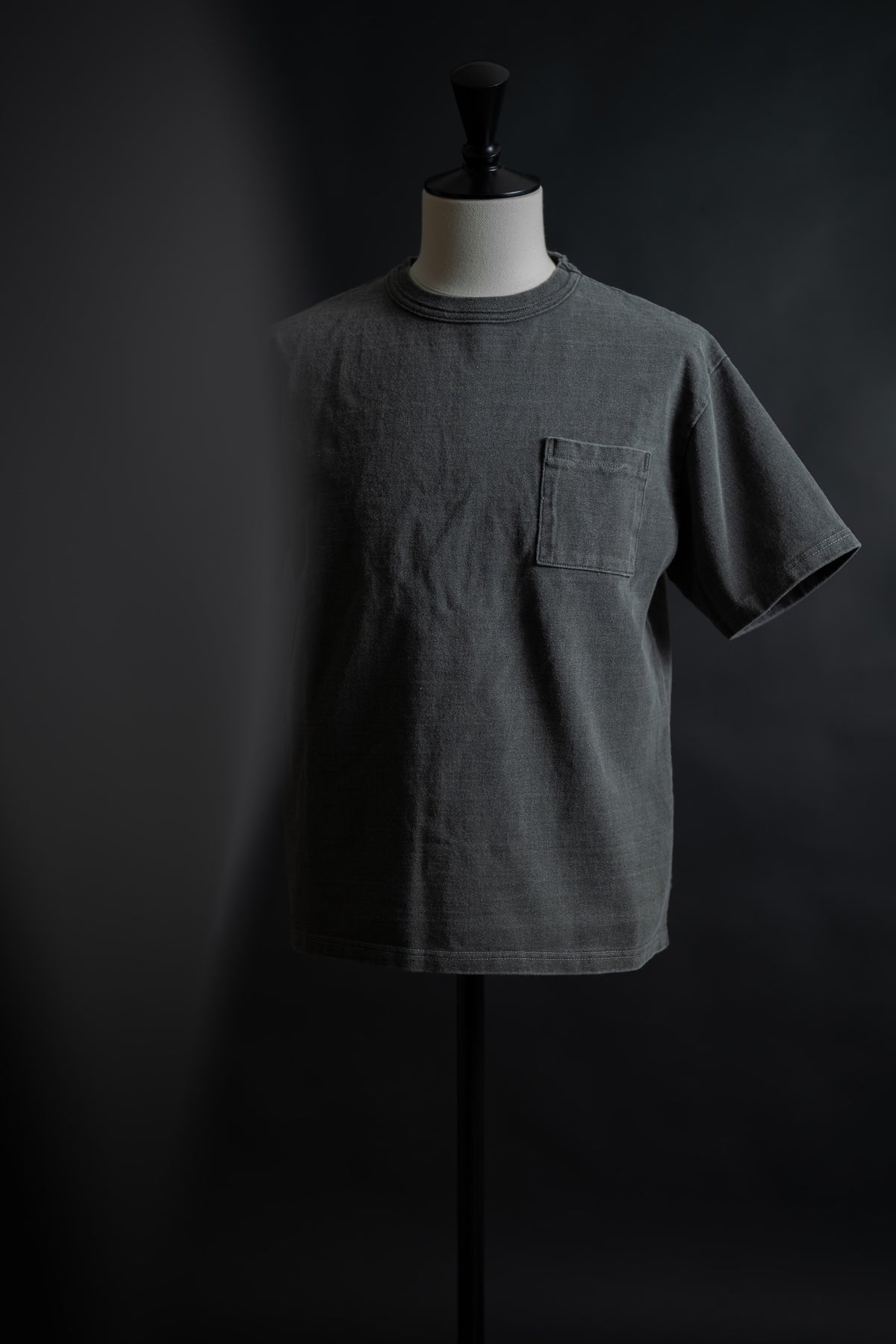 BIG JOHN MGTS01M (64R) Magnum Weight SS Tee Garment Dyed Gray 
