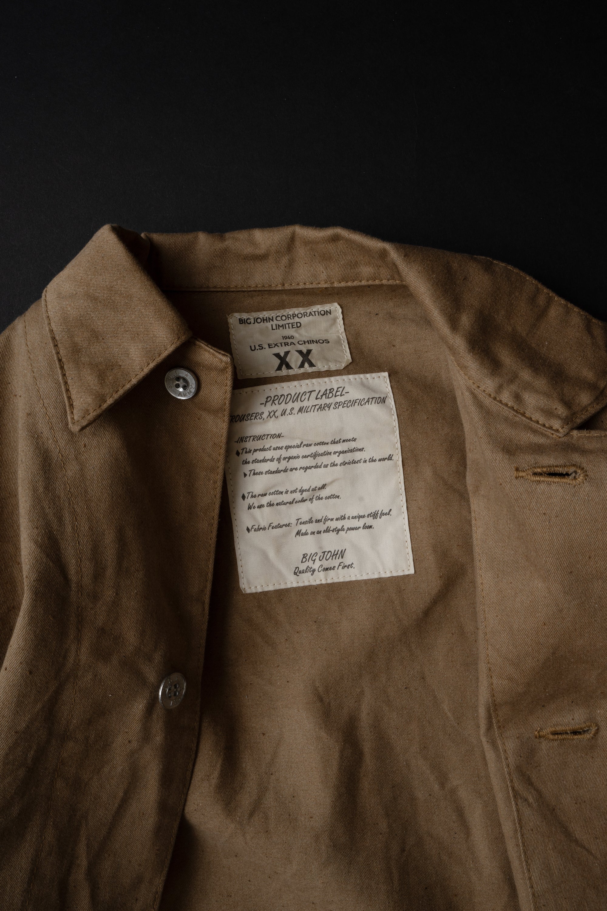 XX603S (41) XX EXTRA CHINOS JACKET – BIG JOHN【公式】オンラインショップ