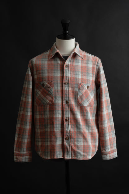 MS002R (29C) HEAVY COTTON FLANNEL SHIRT BLEACHED