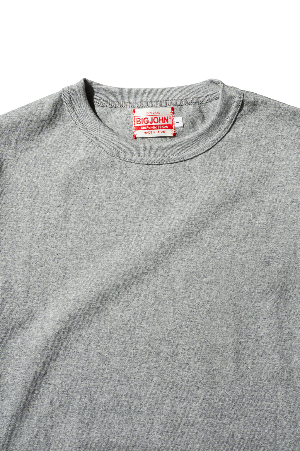 MTS13M (64)  丸胴 長袖 Tee 杢グレー