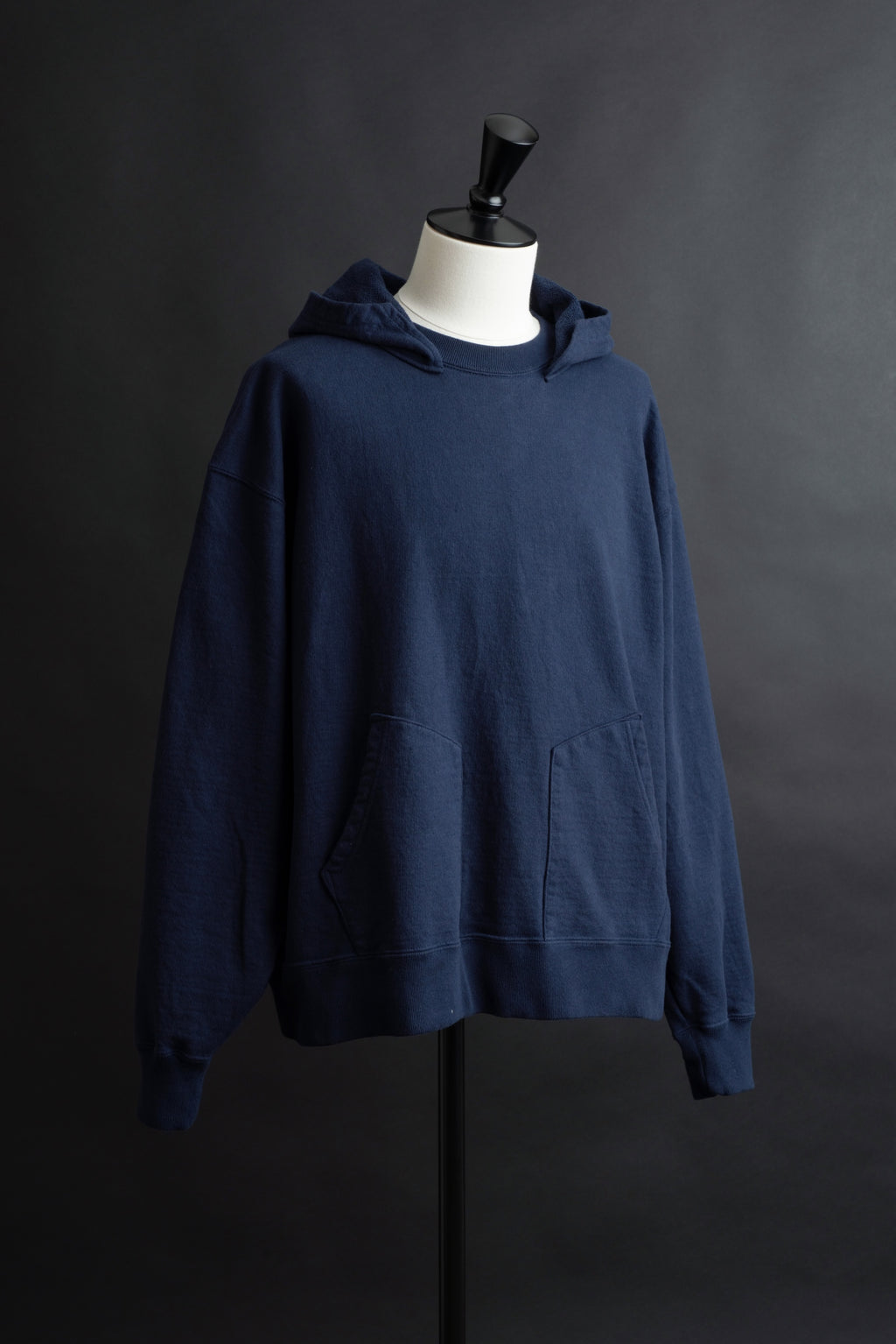 MTE003(02) AFTER HOODIE PLAIN NAVY