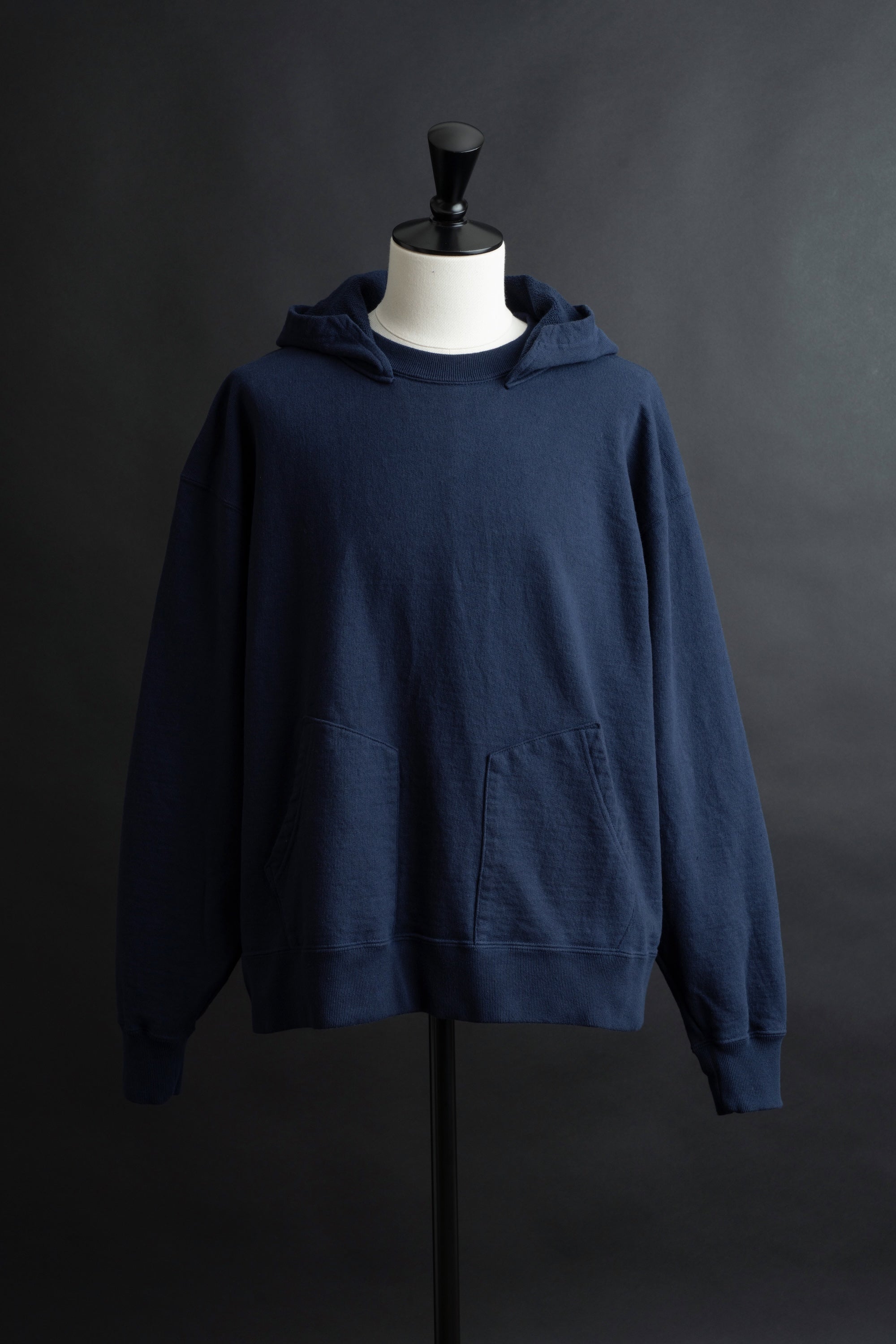 MTE003(02) AFTER HOODIE PLAIN NAVY