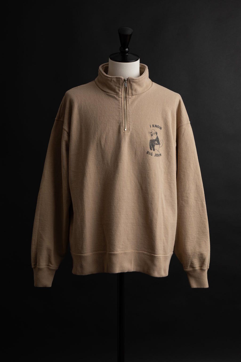 MTE010(54) [BEAVER] HARF ZIP SWEATSHIRTS MOCHA