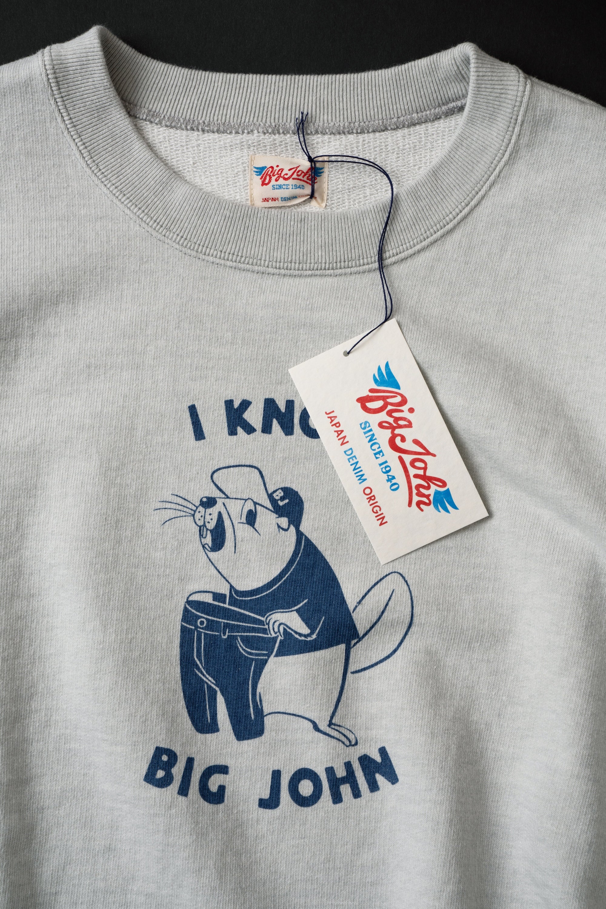 MTE011(64) [BEAVER] CREWNECK SWEATSHIRT GRAY – BIG JOHN【公式