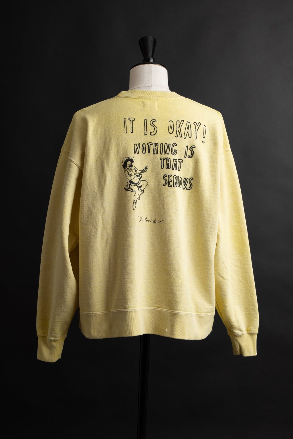 MTE013(43) [Hand-paint style] CREWNECK SWEATSHIRT LITE YELLOW