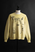 MTE013(43) [Hand-paint style] CREWNECK SWEATSHIRT LITE YELLOW