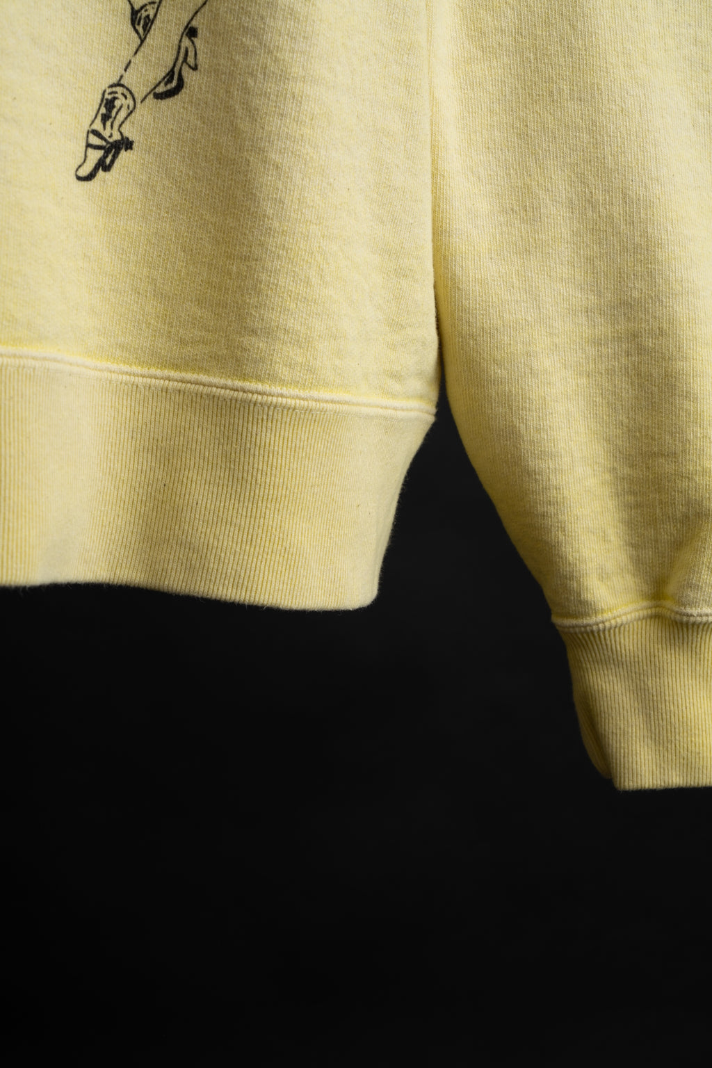 MTE013(43) [Hand-paint style] CREWNECK SWEATSHIRT LITE YELLOW
