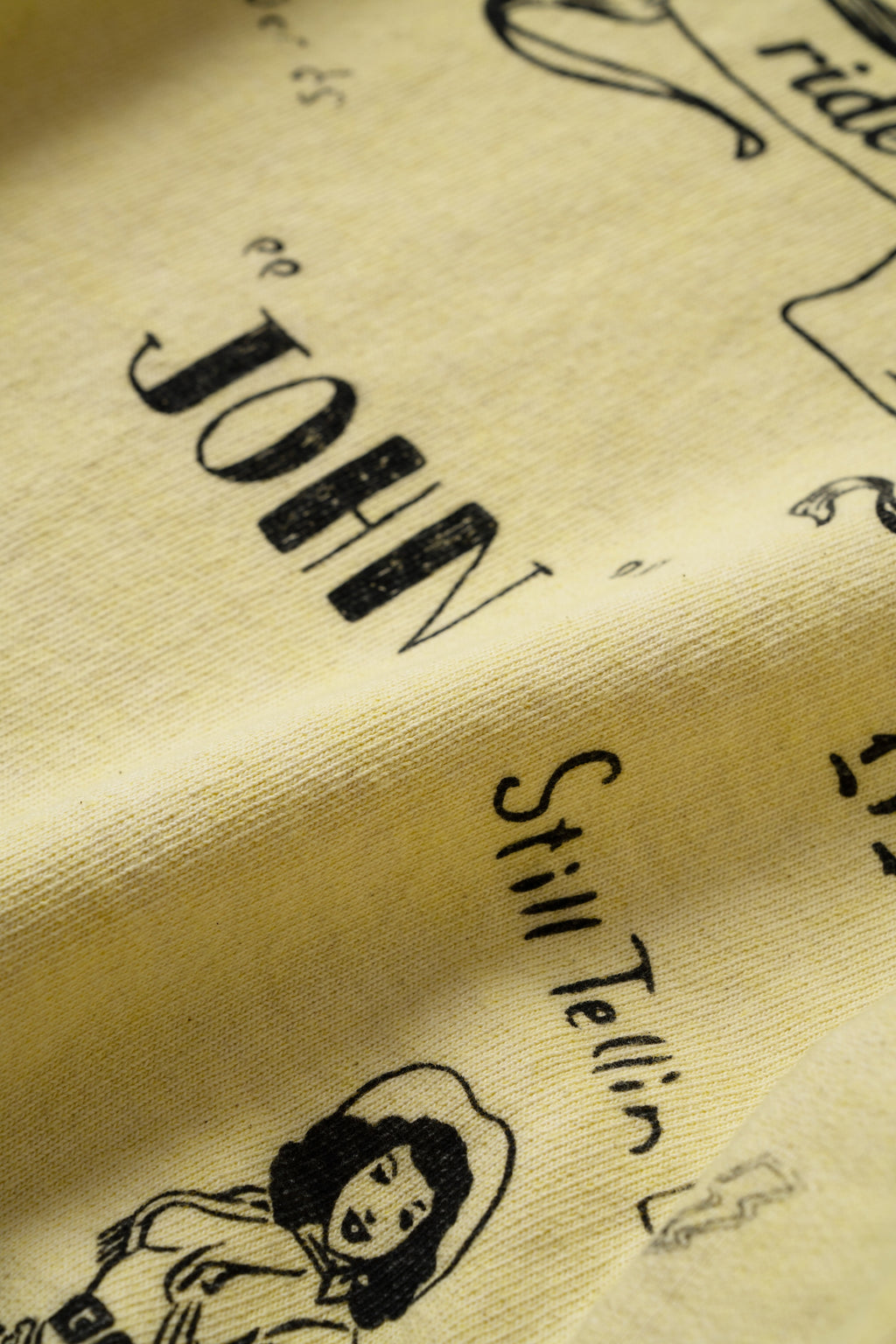 MTE013(43) [Hand-paint style] CREWNECK SWEATSHIRT LITE YELLOW