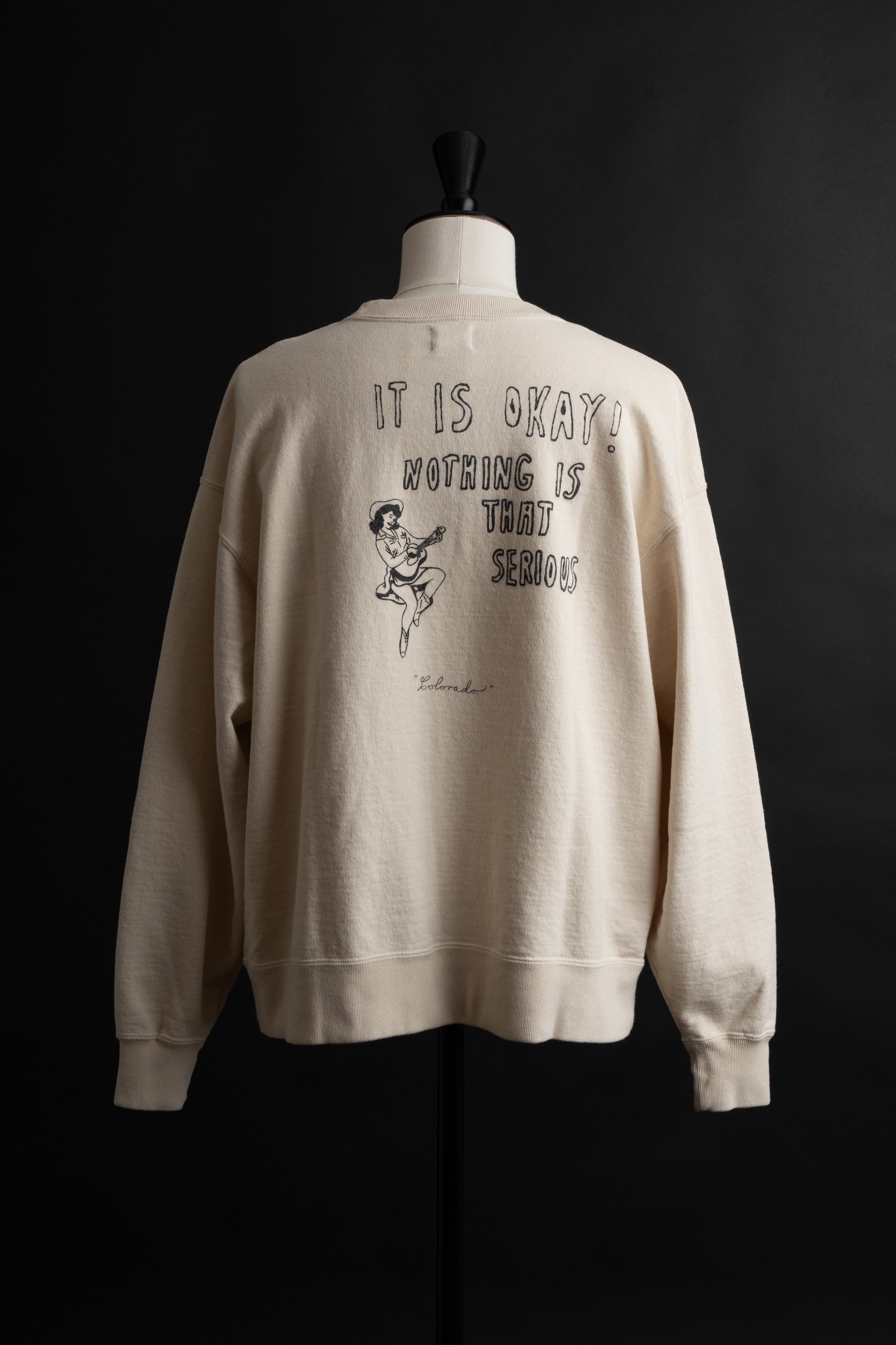 MTE013(66) [Hand-paint style] CREWNECK SWEATSHIRT NATURAL