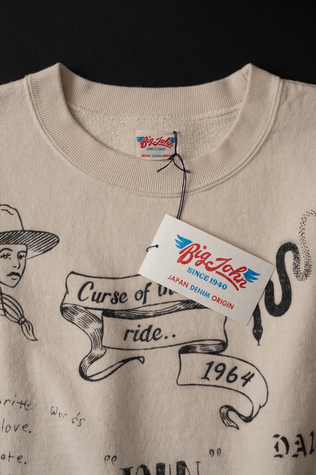 MTE013(66) [Hand-paint style] CREWNECK SWEATSHIRT NATURAL