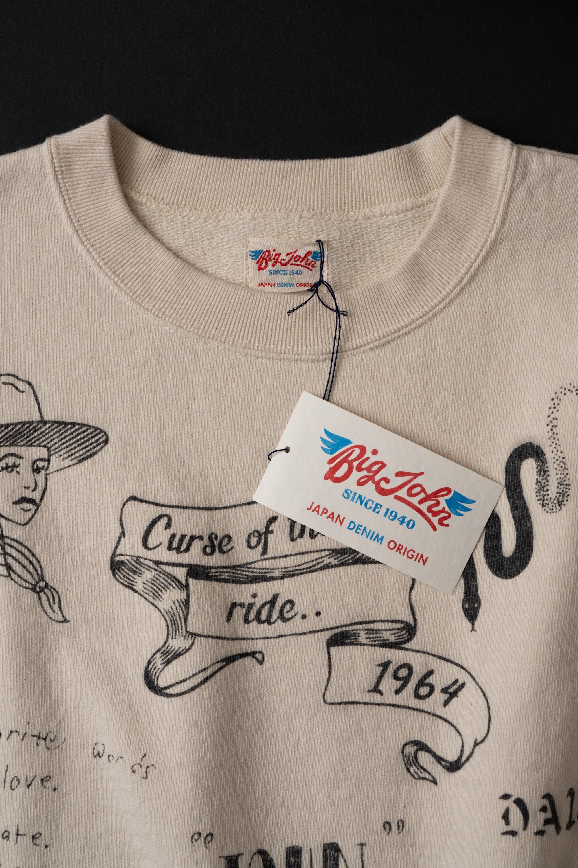 MTE013(66) [Hand-paint style] CREWNECK SWEATSHIRT NATURAL