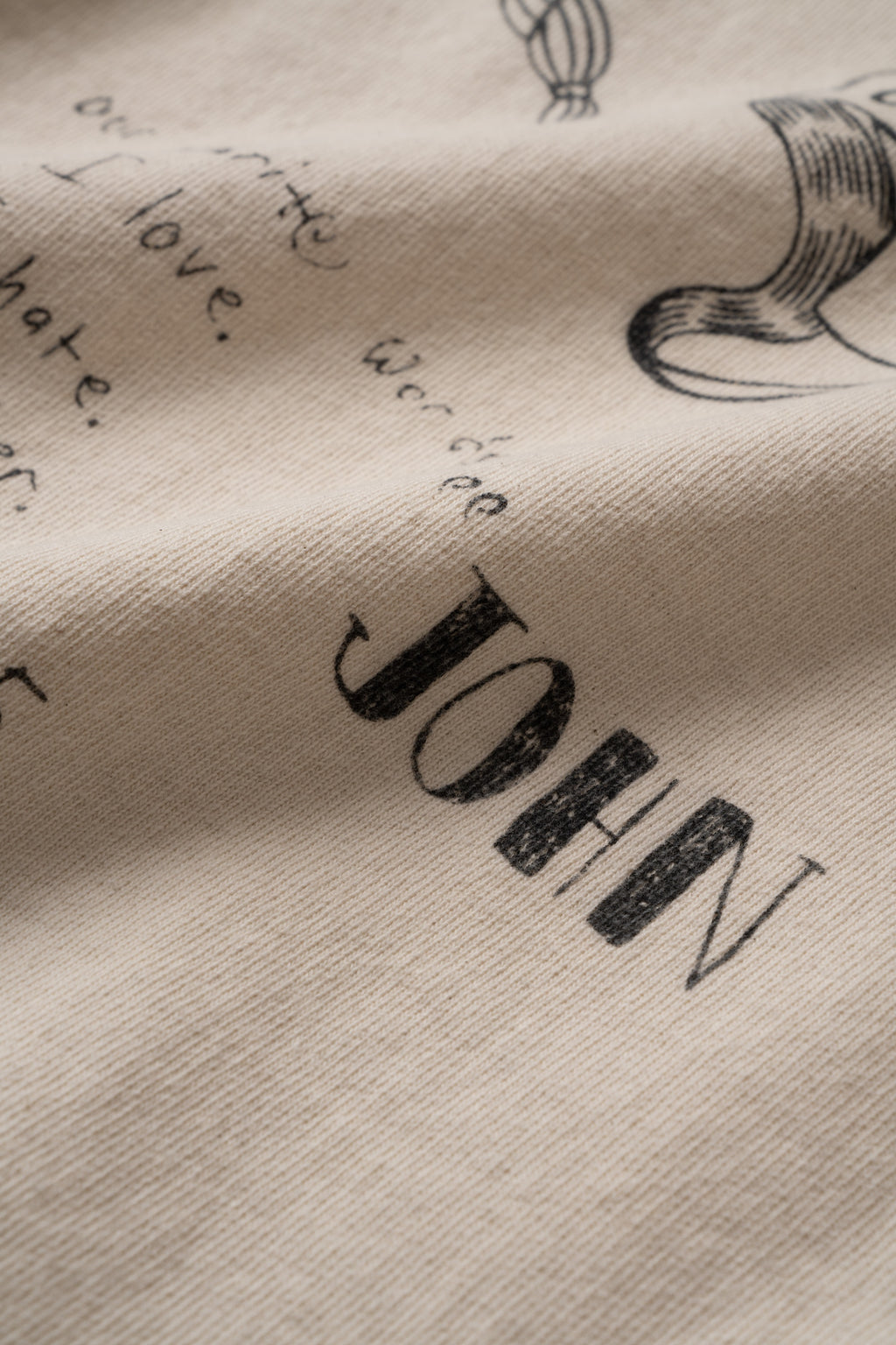 MTE013(66) [Hand-paint style] CREWNECK SWEATSHIRT NATURAL