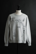 MTE013(64) [Hand-paint style] CREWNECK SWEATSHIRT GRAY
