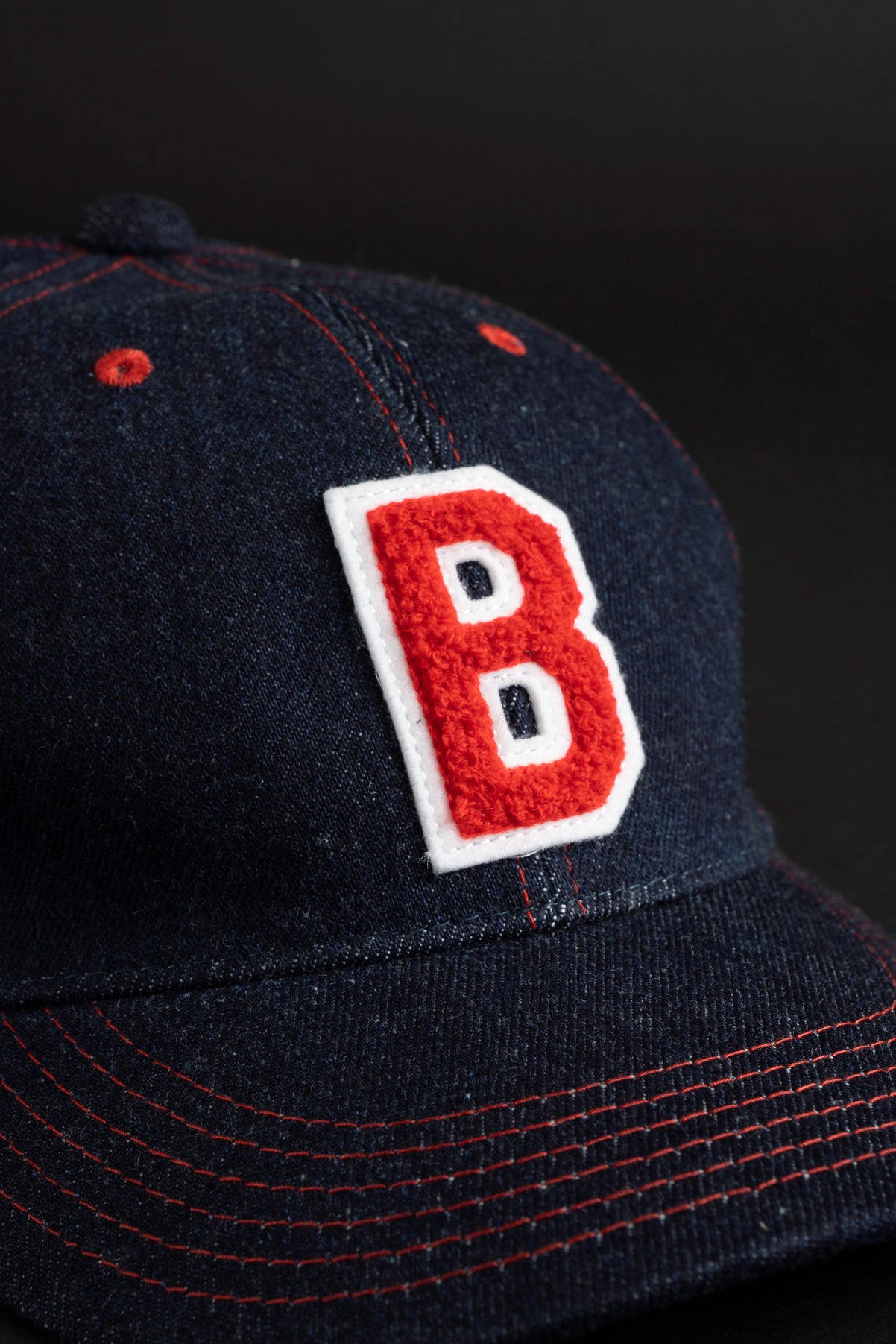 VBBJ045 (01RR) BJ BASEBALL CAP - Red Stitch
