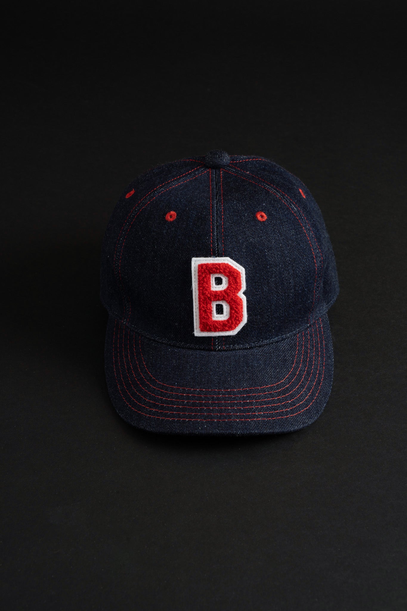 VBBJ045 (01RR) BJ BASEBALL CAP - Red Stitch
