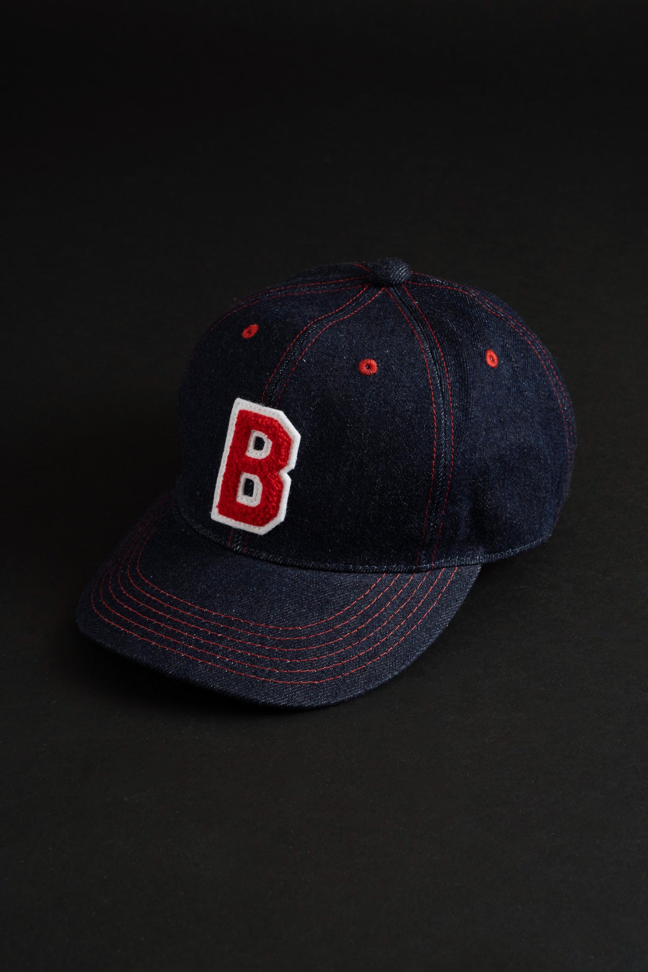 VBBJ045 (01RR) BJ BASEBALL CAP - Red Stitch