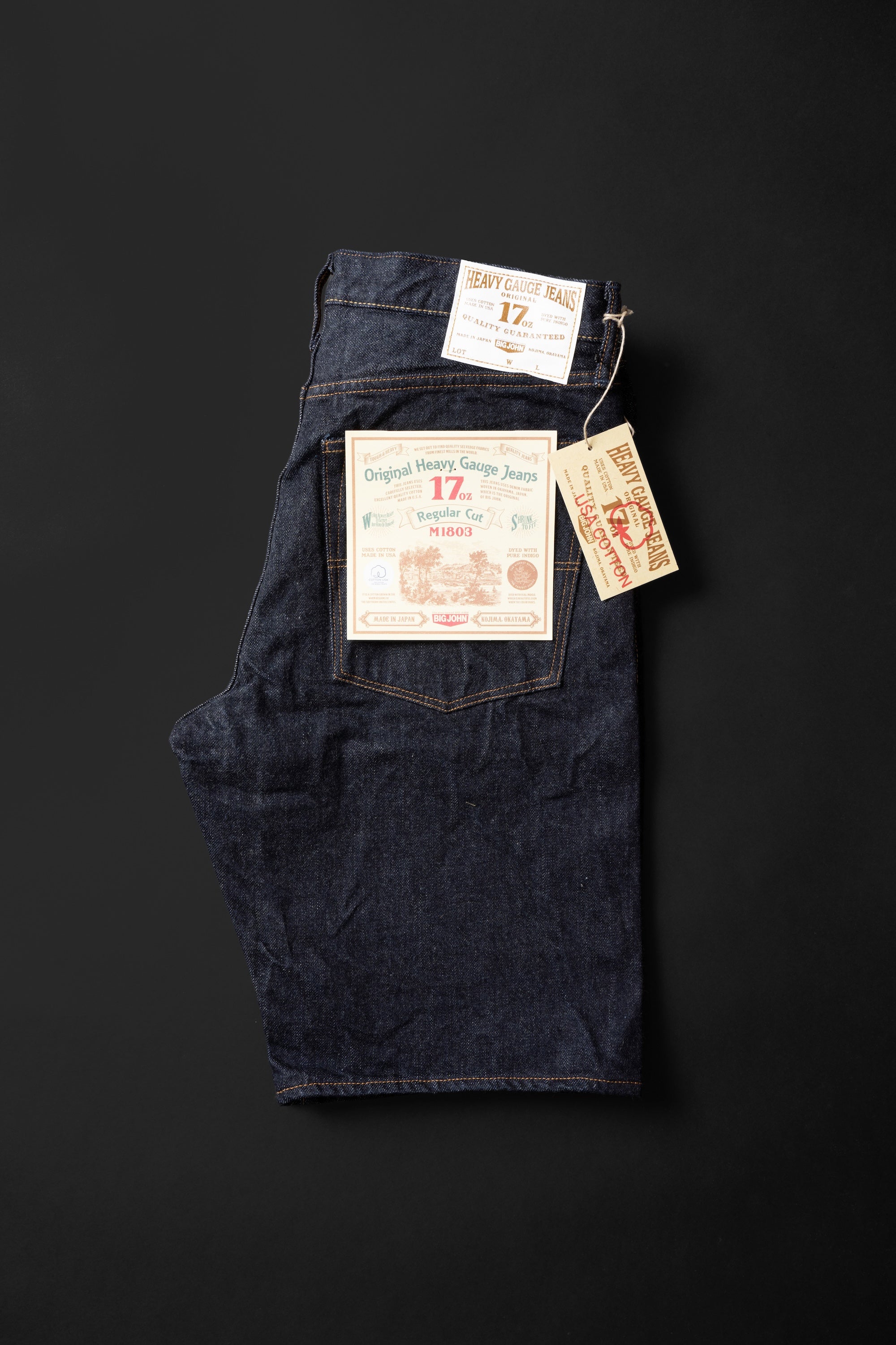 M7803 (001) 17oz HEAVY GAUGE SHORTS – BIG JOHN【公式】オンライン