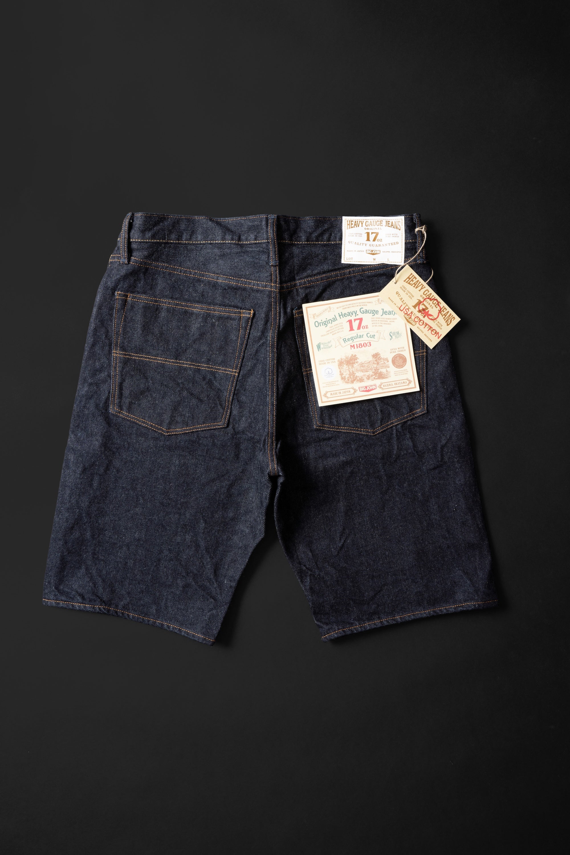 M7803 (001) 17oz HEAVY GAUGE SHORTS – BIG JOHN【公式】オンライン