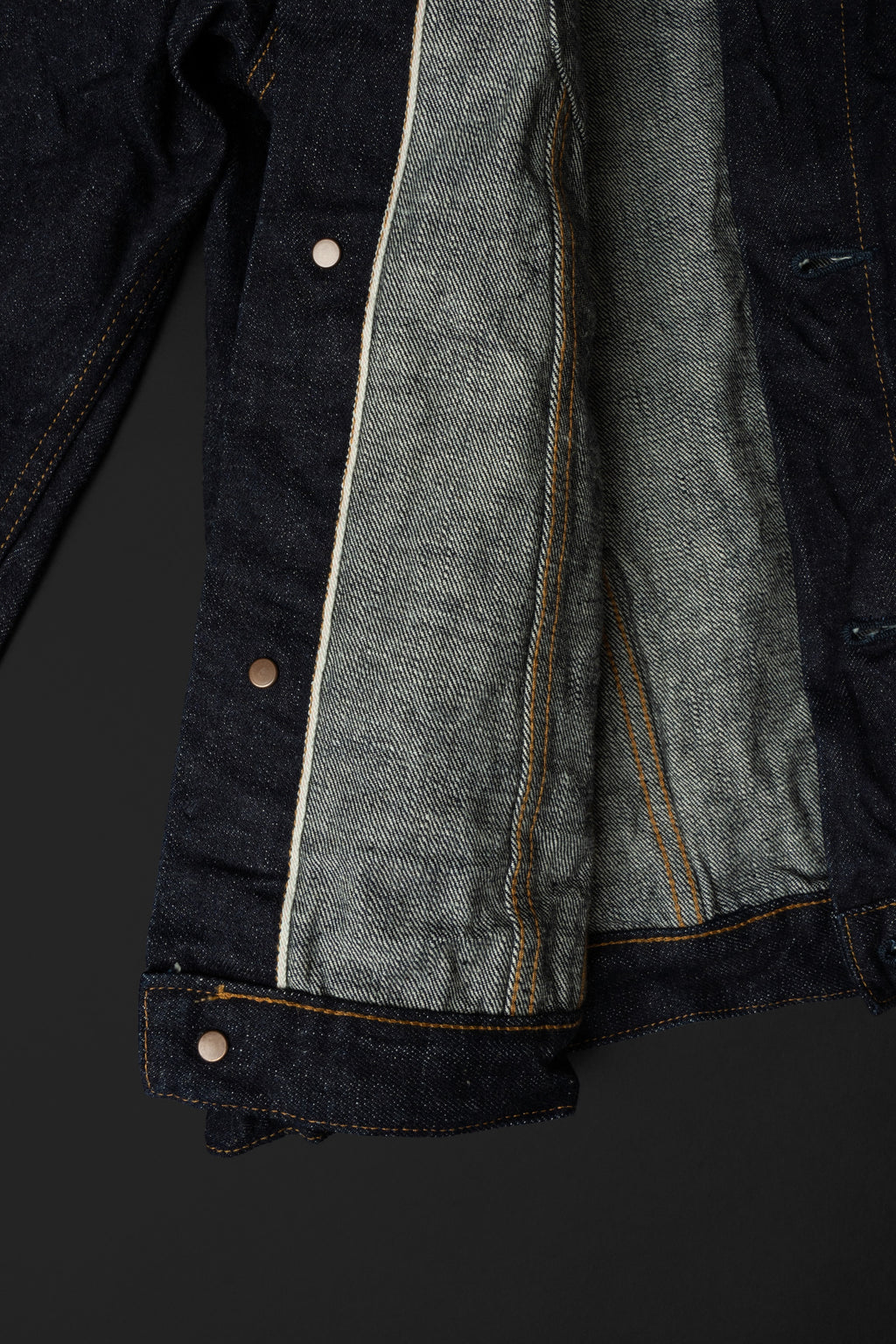 S6953WS (001) ISHIKAWADAI DENIM TRUCKER JACKET | SUVIN GOLD