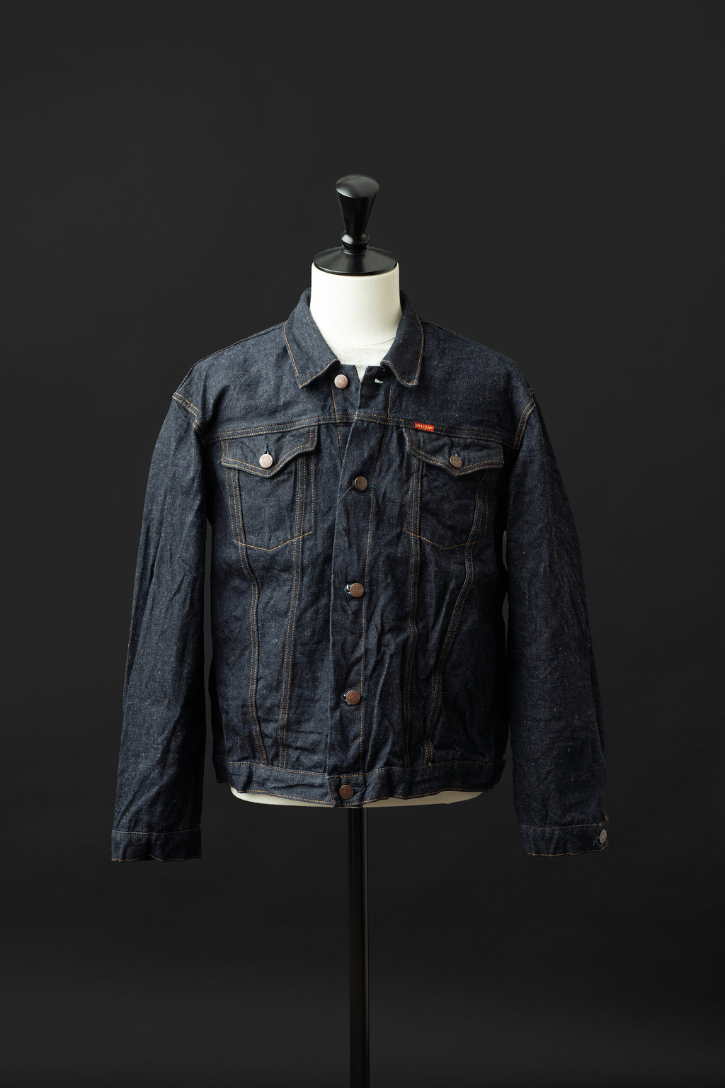 S6953WS (001) ISHIKAWADAI DENIM TRUCKER JACKET | SUVIN GOLD