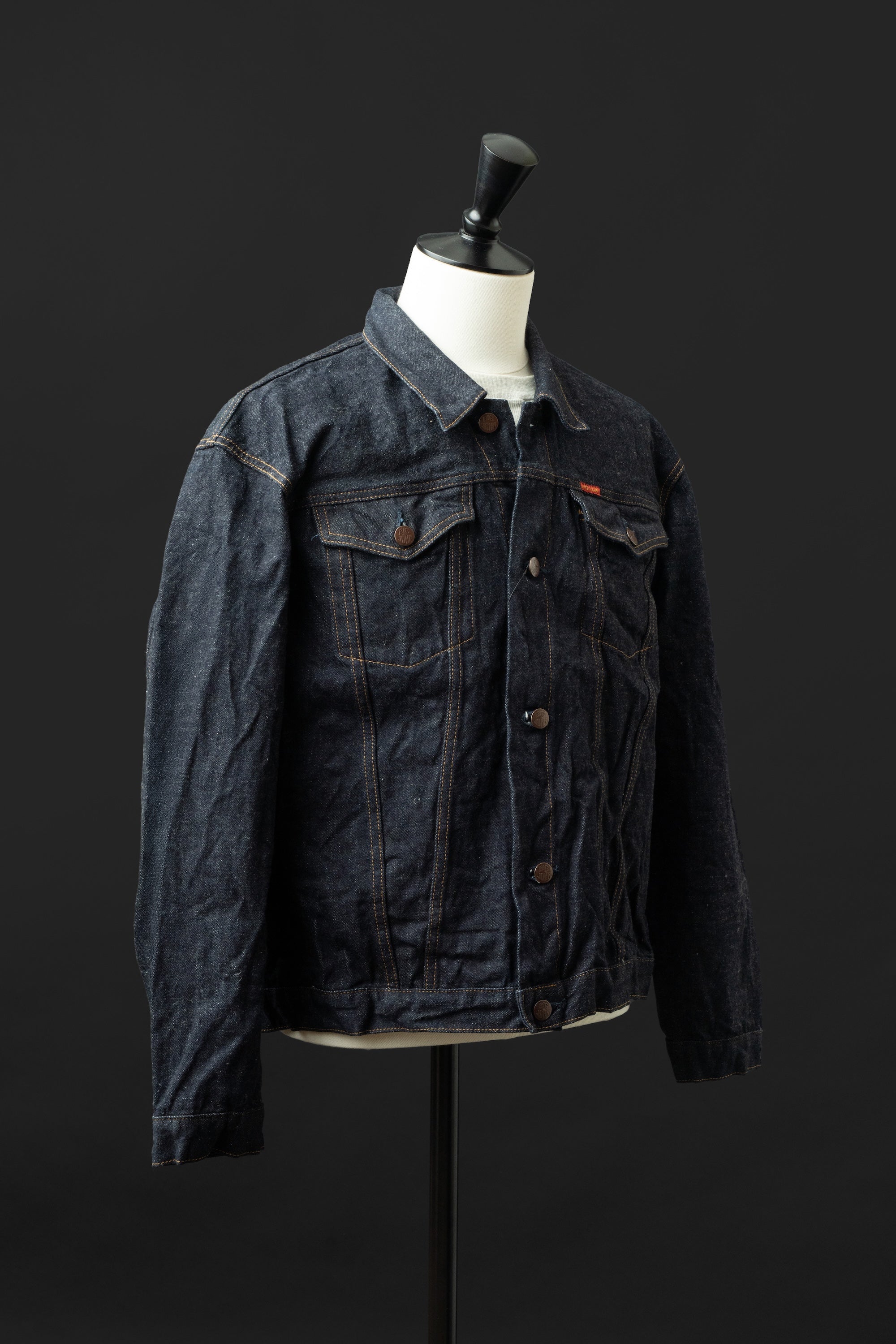 S6953WS (001) ISHIKAWADAI DENIM TRUCKER JACKET | SUVIN GOLD