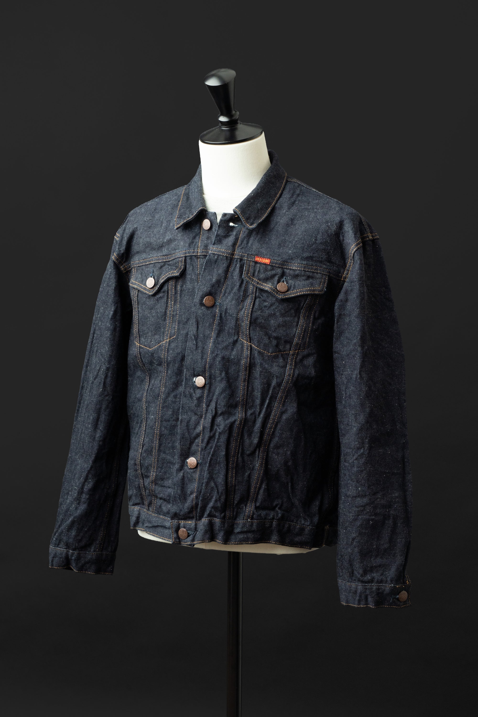 S6953WS (001) ISHIKAWADAI DENIM TRUCKER JACKET | SUVIN GOLD