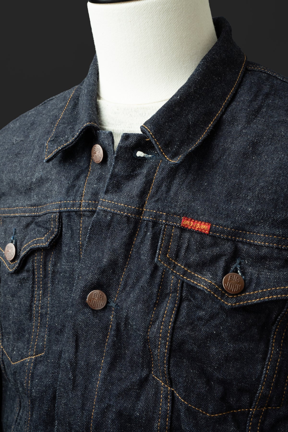 S6953WS (001) ISHIKAWADAI DENIM TRUCKER JACKET | SUVIN GOLD