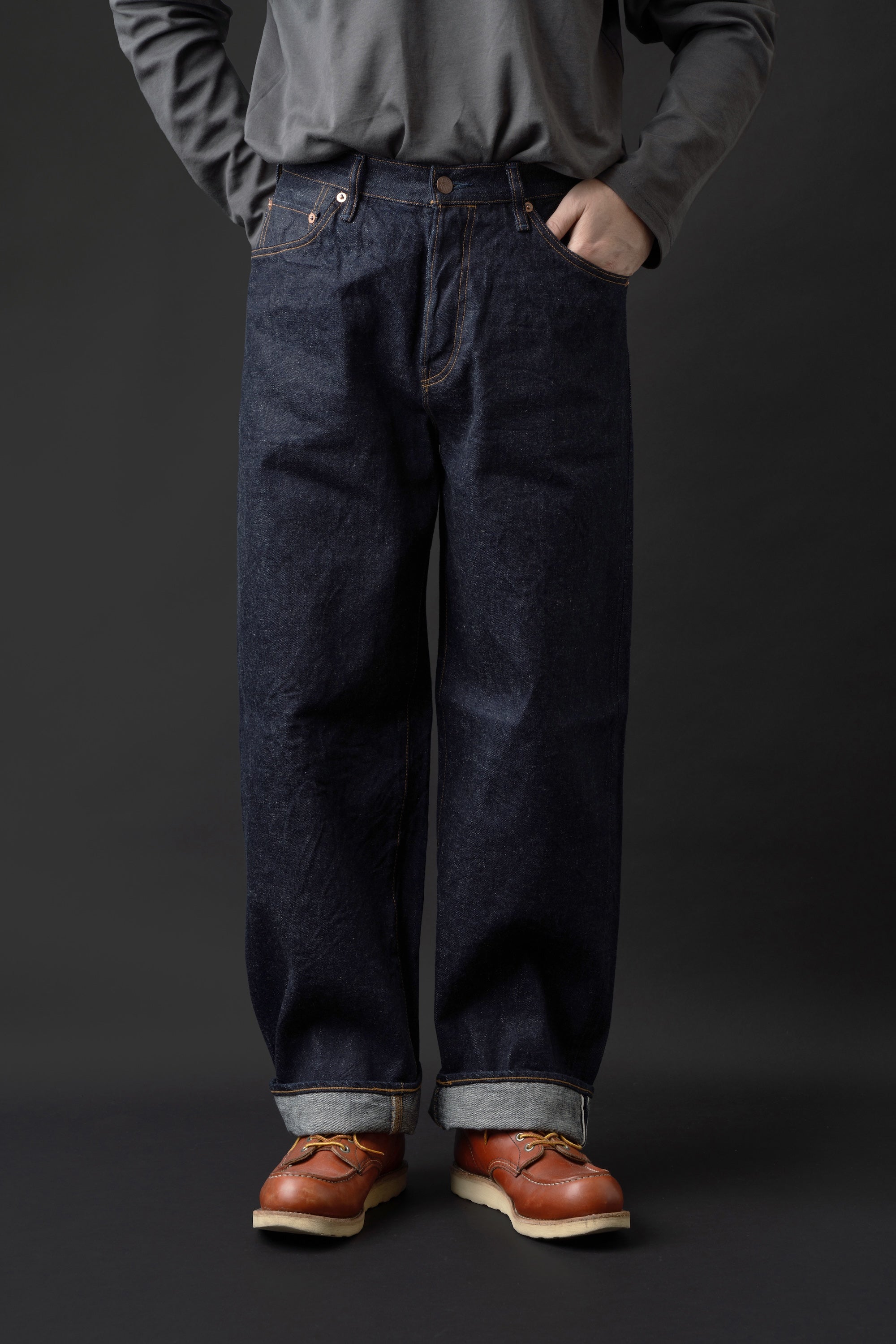 S1950WS (001) ISHIKAWADAI DENIM WIDE | SUVIN GOLD