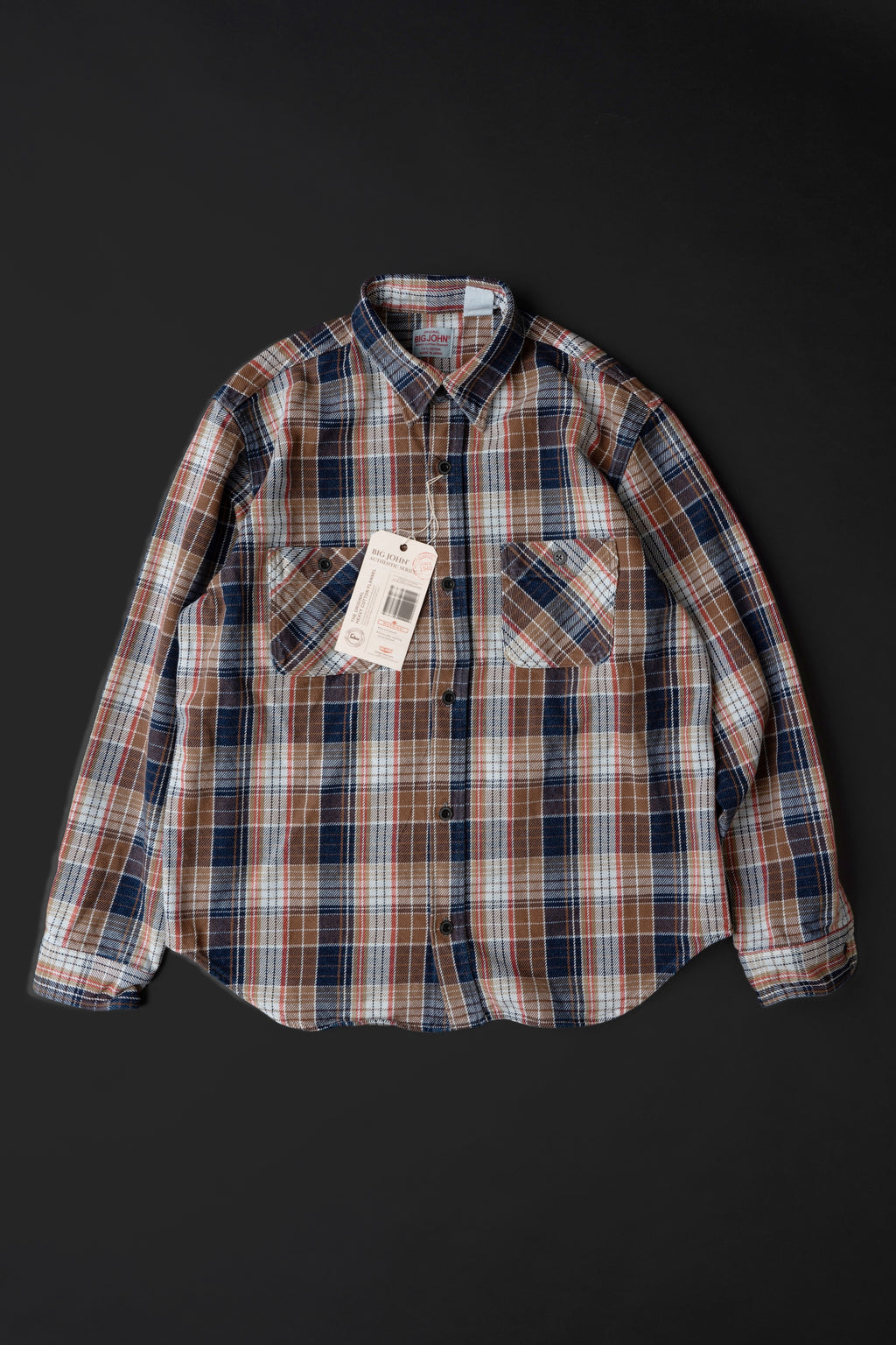 MS001G (REC) INDIGO CHECK HEAVY FLANNEL SHIRT