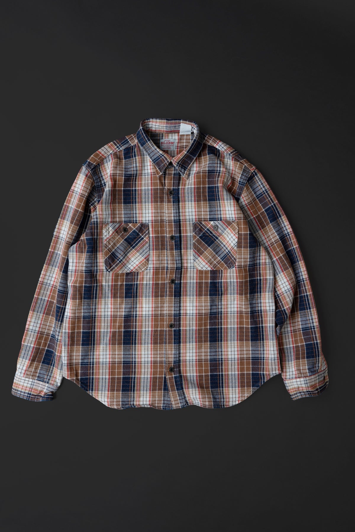 MS001G (REC) INDIGO CHECK HEAVY FLANNEL SHIRT