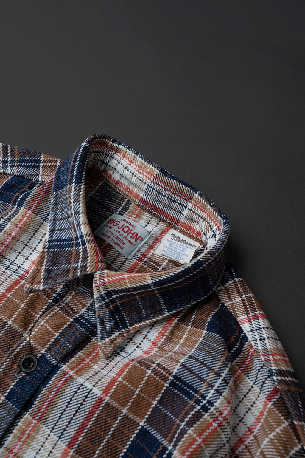 MS001G (REC) INDIGO CHECK HEAVY FLANNEL SHIRT