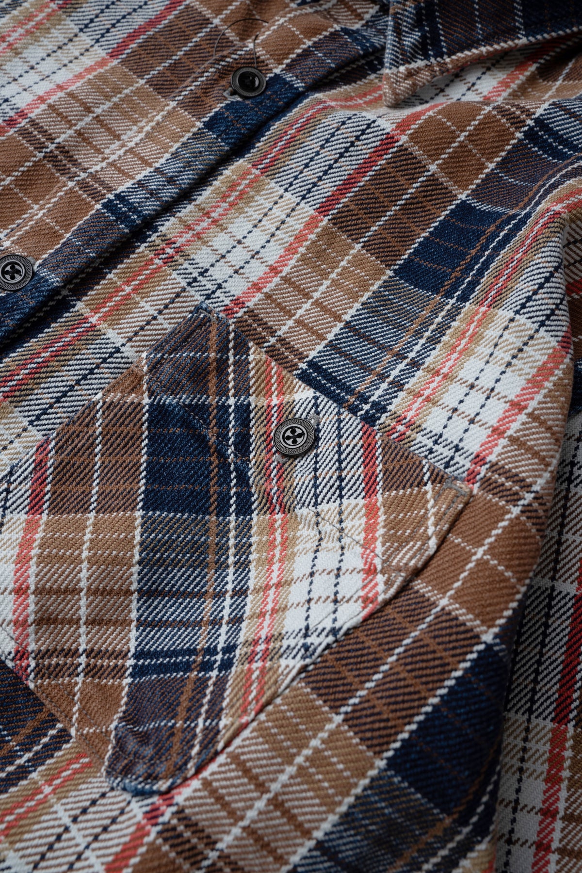 MS001G (REC) INDIGO CHECK HEAVY FLANNEL SHIRT