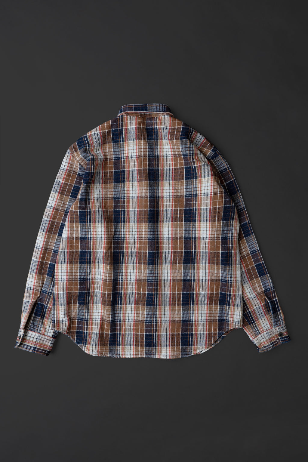 MS001G (REC) INDIGO CHECK HEAVY FLANNEL SHIRT