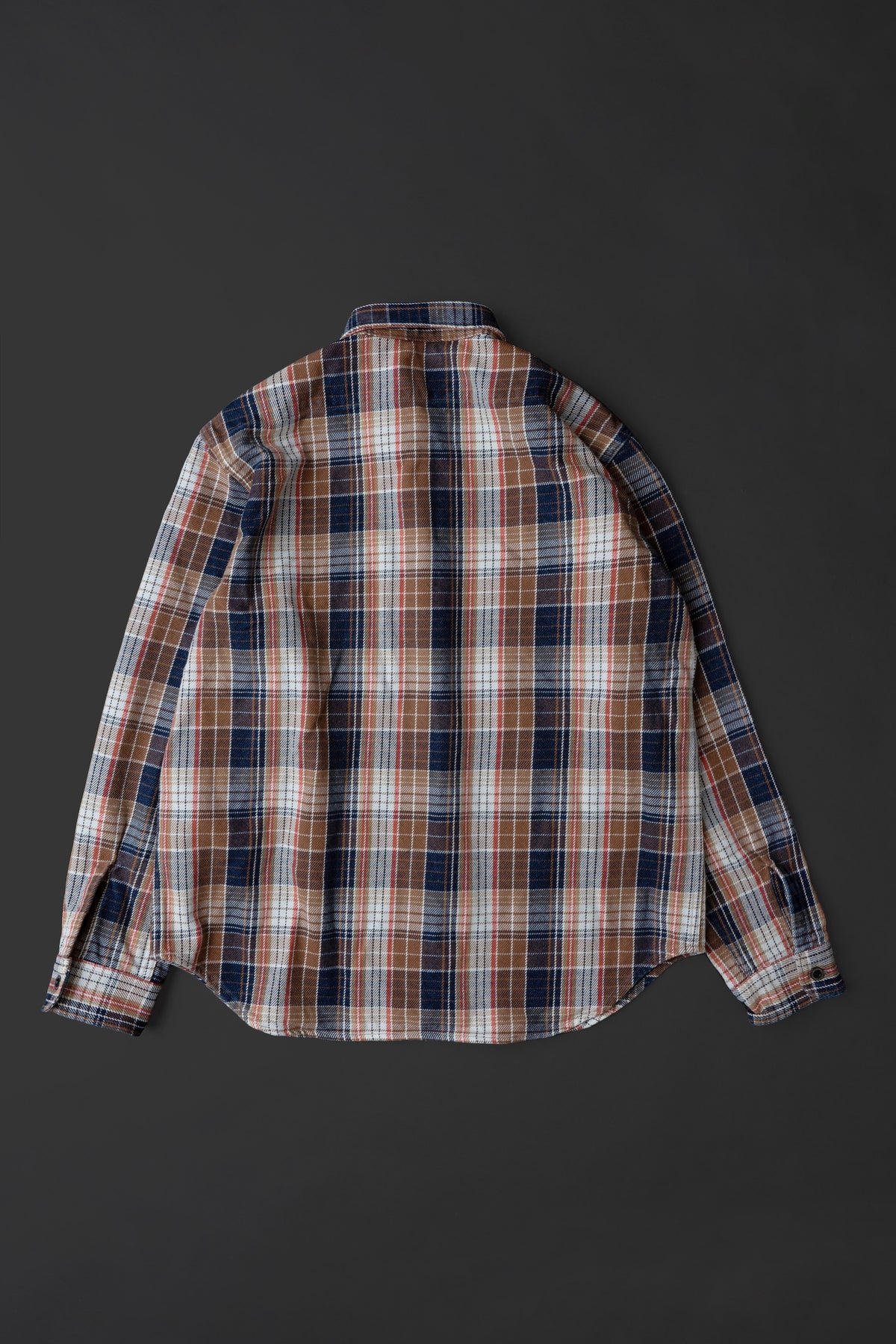 MS001G (REC) INDIGO CHECK HEAVY FLANNEL SHIRT